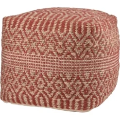 Pouf Ancient Secrets 40 Cm X 40 Cm X 40 Cm Terracotta