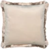 Kissen Mit Fransen Modern Antique 45 Cm X 45 Cm Beige
