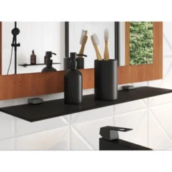 Glasregal Bransley 0,6 Cm X 80 Cm X 20 Cm Schwarz -Wenko Astra Geschaft 4007873488955 20