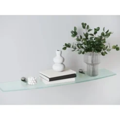 Glasregal Bransley 0,6 Cm X 80 Cm X 20 Cm Gebogen Satiniert -Wenko Astra Geschaft 4007873488979 20