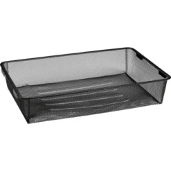 Metall-Drahtgitterkorb 12 Cm X 39 Cm X 60 Cm Schwarz-Matt