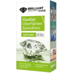 Brilliant Shine Gießharz Oberflächen A+B 0,75 L Transparent -Wenko Astra Geschaft 4031396140953 2742 VP 01