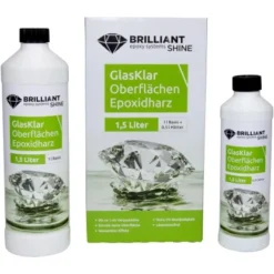 Brilliant Shine Gießharz Oberflächen A+B 1,5 L Transparent