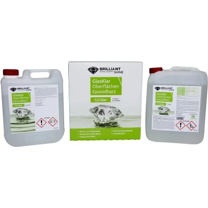 Brilliant Shine Gießharz Oberflächen A+B 7,5 L Transparent 1 Brilliant Shine Gießharz Oberflächen A+B 7,5 L Transparent