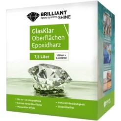 Brilliant Shine Gießharz Oberflächen A+B 7,5 L Transparent 20 Brilliant Shine Gießharz Oberflächen A+B 7,5 L Transparent -Wenko Astra Geschaft 4031396140977 2742 VP 01