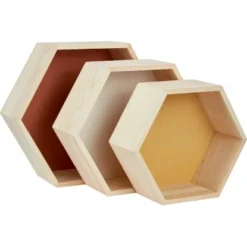 Holz-Regal Safari Adventure Mehrfarbig Set 3-teilig -Wenko Astra Geschaft 4048123264134 S02 080621