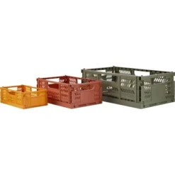 Klappbox Safari Adventure Grün-Rot-Ocker Set 3-teilig