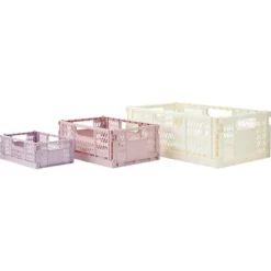 Klappbox Under The Sea Rosa-Wollweiß Set 3-teilig