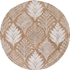 Jute Teppich Natur-Beige Ø 100 Cm