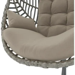 Hängesessel Leyburn Aus Polyrattan Grau-Taupe -Wenko Astra Geschaft 4048126606412 CU03 230720