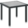 Gartentisch Marnoo Quadratisch Schwarz 80 Cm X 80 Cm