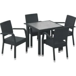 Gartentisch Marnoo Quadratisch Schwarz 80 Cm X 80 Cm -Wenko Astra Geschaft 4048126607327 S02 110820