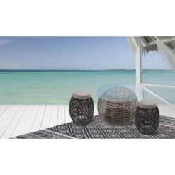 Hocker Alba 130 Dunkelbraun 2er Set -Wenko Astra Geschaft 4056216560704 4842 4