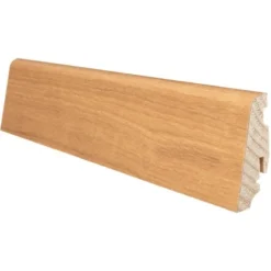 Sockelleiste Eiche Versiegelt 58 Mm X 19 Mm X Länge 2200 Mm