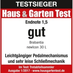 Brabantia Treteimer NewIcon 30 L Schwarz -Wenko Astra Geschaft 40 Treteimer newIcon 30L 5