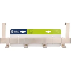 Siro Türgarderobe 1443 Metall Nickel Matt Länge 404 Mm 4 Haken -Wenko Astra Geschaft 423439 3567 6