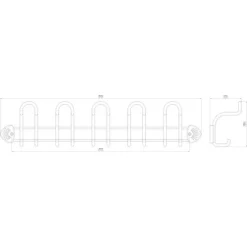 Siro Hakenleiste 1464 Metall Nickel Matt Länge 562 Mm 10 Haken -Wenko Astra Geschaft 423497 3567 8TZ