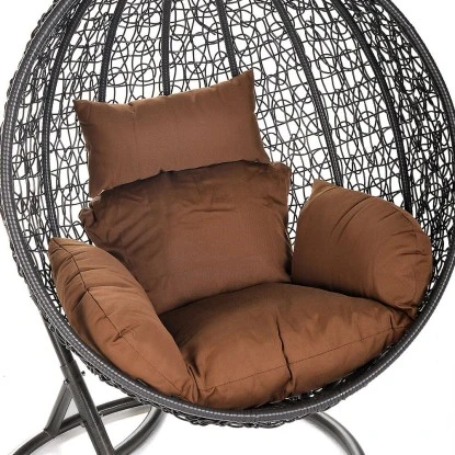 Home Deluxe Hängesessel Cielo Polyrattan Grau 10 Home Deluxe Hängesessel Cielo Polyrattan Grau – Bild 10