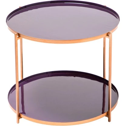 Kayoom Beistelltisch Tessa Lila-Gold 40 Cm X 50 Cm 1 Kayoom Beistelltisch Tessa Lila-Gold 40 Cm X 50 Cm