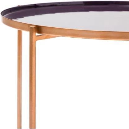 Kayoom Beistelltisch Tessa Lila-Gold 40 Cm X 50 Cm 2 Kayoom Beistelltisch Tessa Lila-Gold 40 Cm X 50 Cm – Bild 2