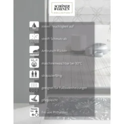 Schöner Wohnen Sauberlaufmatte Manhattan 50 Cm X 70 Cm Pusteblume Grau-Rose -Wenko Astra Geschaft 452378 3662 05