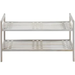 Wenko Regalsystem Norway Mit 2 Ablagen Natur Weiß Massives Walnussholz -Wenko Astra Geschaft 458567 3