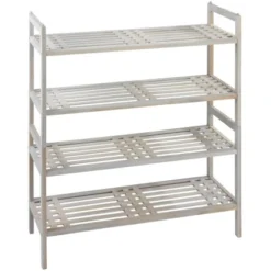 Wenko Regalsystem Norway Mit 2 Ablagen Natur Weiß Massives Walnussholz -Wenko Astra Geschaft 458567 5