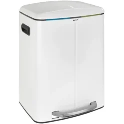 Wenko Tret-Mülleimer Primo Inkl. Mülltrennung 2 X 20 Weiß