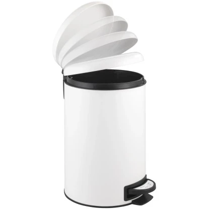 Wenko Tret-Mülleimer Leman Easy Close 12 L Weiß 2 Wenko Tret-Mülleimer Leman Easy Close 12 L Weiß – Bild 2