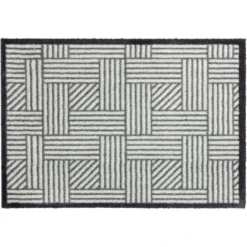 Schöner Wohnen Sauberlaufmatte Manhattan 50 X 70 Cm Streifengitter Silber-Grau