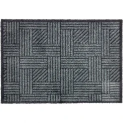 Schöner Wohnen Sauberlaufmatte Manhattan 50x70 Cm Streifengitter Grau-Anthrazit