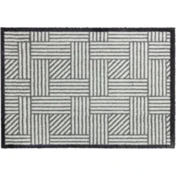 Schöner Wohnen Sauberlaufmatte Manhattan 67 X 100 Cm Streifengitter Silber-Grau