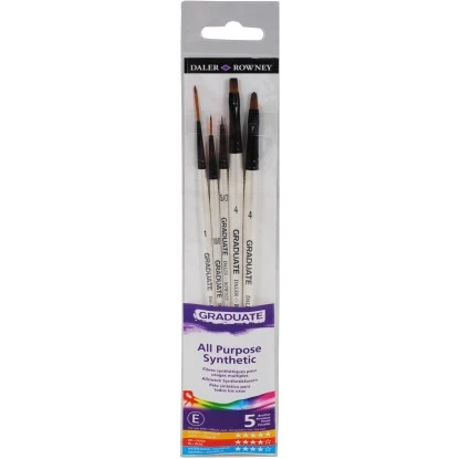Daler-Rowney Graduate Multitechnik-Pinsel Synthetik 5er-Set 2 Daler-Rowney Graduate Multitechnik-Pinsel Synthetik 5er-Set – Bild 2