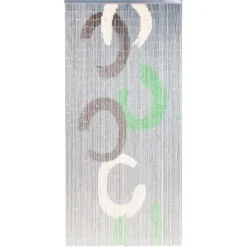 Dekorationsvorhang Circle Bambus Grau 90 Cm X 200 Cm