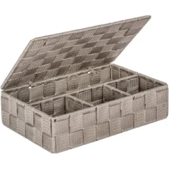 Wenko Badorganizer Adria Mit Deckel Klein Taupe