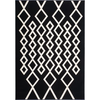 Teppich Retro 610 Schwarz-Elfenbein 120 Cm X 170 Cm 1 Teppich Retro 610 Schwarz-Elfenbein 120 Cm X 170 Cm