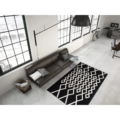 Teppich Retro 610 Schwarz-Elfenbein 120 Cm X 170 Cm 2 Teppich Retro 610 Schwarz-Elfenbein 120 Cm X 170 Cm – Bild 2