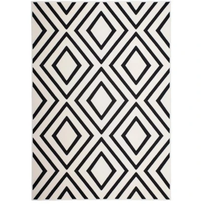 Teppich Retro 710 Elfenbein-Schwarz 80 Cm X 150 Cm 1 Teppich Retro 710 Elfenbein-Schwarz 80 Cm X 150 Cm