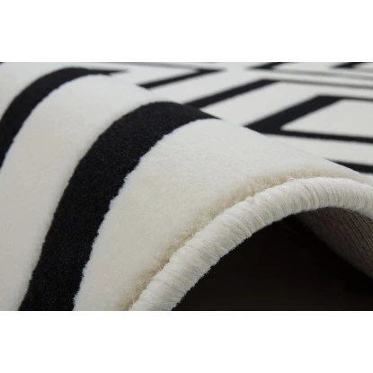 Teppich Retro 710 Elfenbein-Schwarz 80 Cm X 150 Cm 3 Teppich Retro 710 Elfenbein-Schwarz 80 Cm X 150 Cm – Bild 3