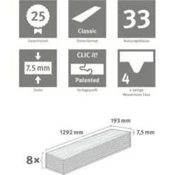 Egger Designboden GreenTec EHD033 Berdal Eiche Natur 7,5 X 193 X 1292 Mm -Wenko Astra Geschaft 561408 2782 6