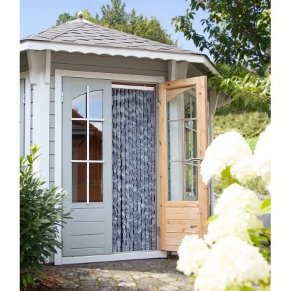 Türvorhang Flauschi Silber-Grau 100 Cm X 200 Cm 2 Türvorhang Flauschi Silber-Grau 100 Cm X 200 Cm – Bild 2