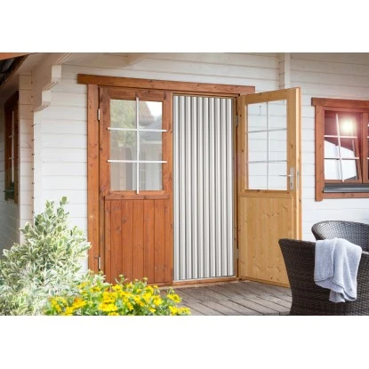 Streifenvorhang Grau-Weiß 90 Cm X 200 Cm 3 Streifenvorhang Grau-Weiß 90 Cm X 200 Cm – Bild 3