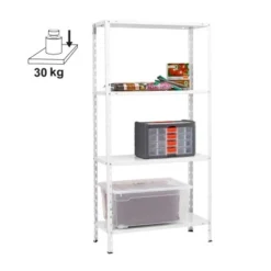 Metall-Schraubregal Pulverbeschichtet 150 Cm X 75 Cm X 30 Cm -Wenko Astra Geschaft 574810 S 02