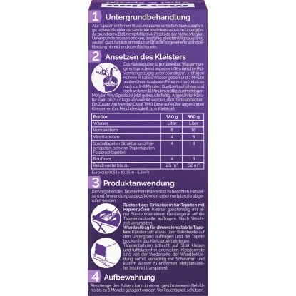 Metylan Tapetenkleister Vinyl & Spezial 360 G 2 Metylan Tapetenkleister Vinyl & Spezial 360 G – Bild 2