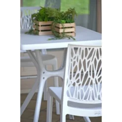 Stapelstuhl London Aus Kunststoff U. Fiberglass Twist Weiss 83 Cm X 43 Cm X 55cm -Wenko Astra Geschaft 594564 5949 3