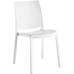 Stapelstuhl London Aus Kunststoff U. Fiberglass Matt Weiss 83 Cm X 43 Cm X 55cm