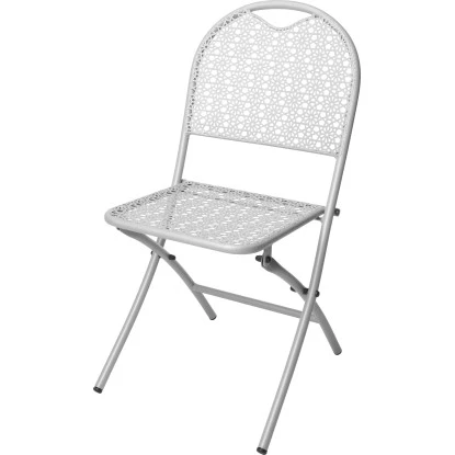 Klappstuhl Aus Stahl In Hell-Grau 1 Klappstuhl Aus Stahl In Hell-Grau