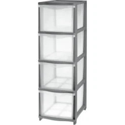 Tontarelli Schubladenbox Cover Line Anthrazit 4 Schubladen 27 Cm X 83 Cm X 37 Cm