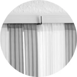 Streifenvorhang Grau-Weiß 90 Cm X 200 Cm 7 Streifenvorhang Grau-Weiß 90 Cm X 200 Cm -Wenko Astra Geschaft 63112 BefestigungSteifen 4