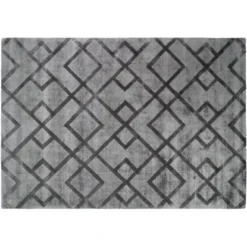 Kayoom Teppich Luxury 310 Grau-Anthrazit 120 Cm X 170 Cm